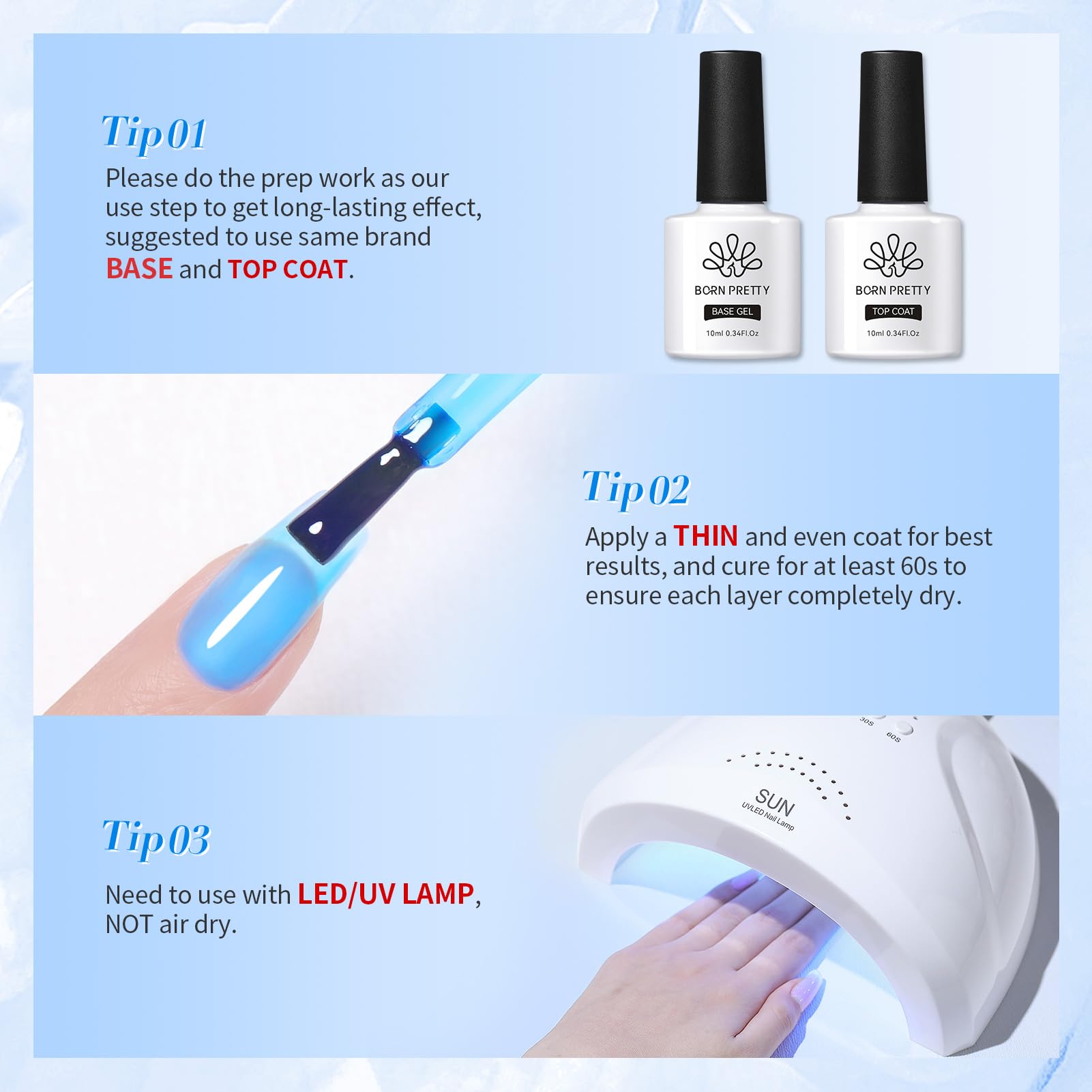 Multi-layer jelly gel effect by Born Pretty for dramatic shine