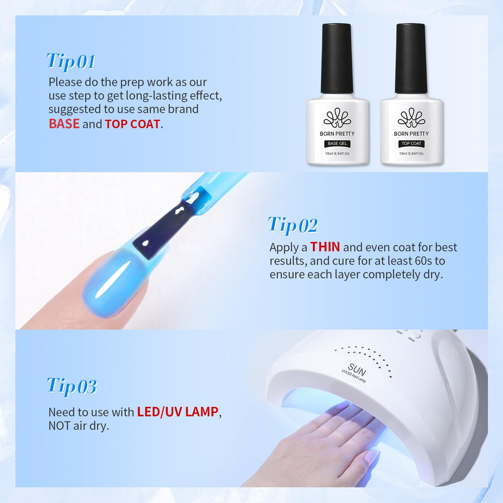 Multi-layer jelly gel effect by Born Pretty for dramatic shine