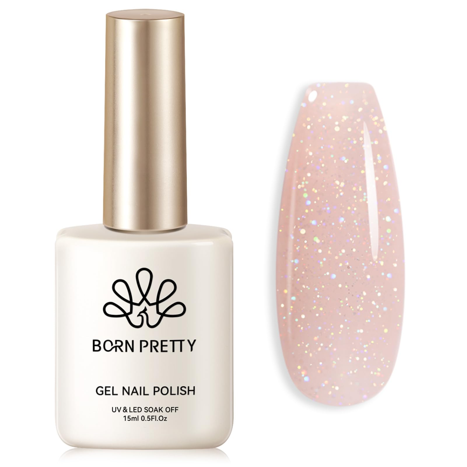 Born Pretty jelly gel nail polish nude pink offers a soft, durable everyday color.