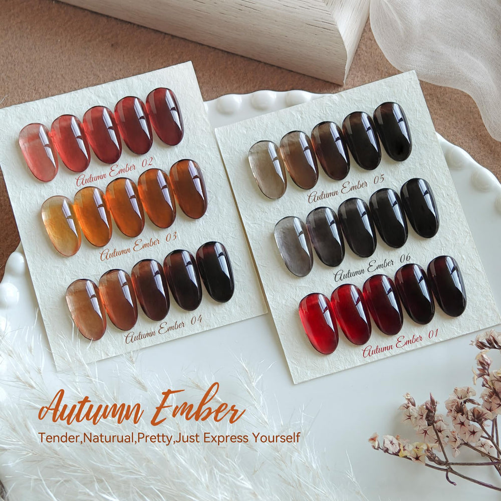 Born Pretty jelly gel orange swatch inspires vibrant autumn looks
