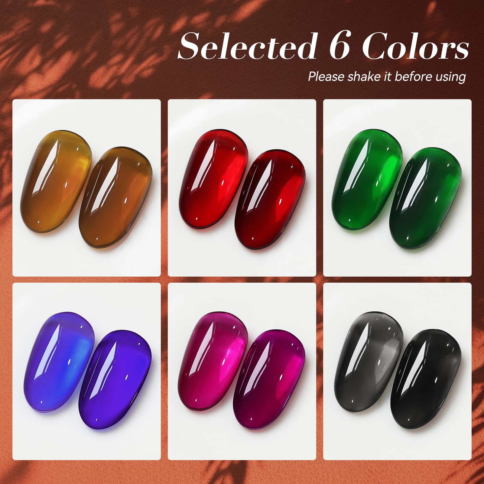 Born Pretty jelly gel nail polish red adds bold color with shine