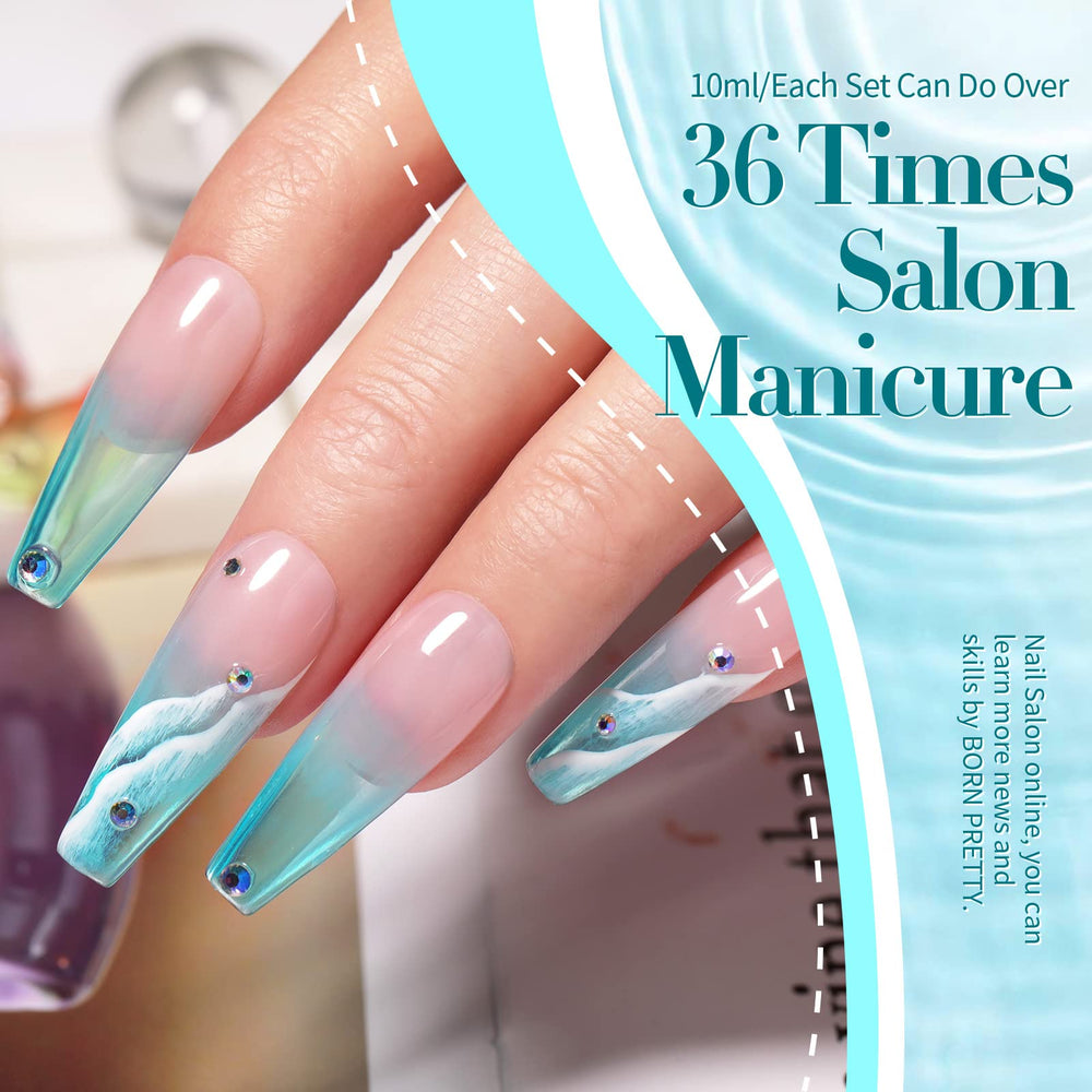 Born Pretty jelly gel nail polish set in pink pastel for soft color