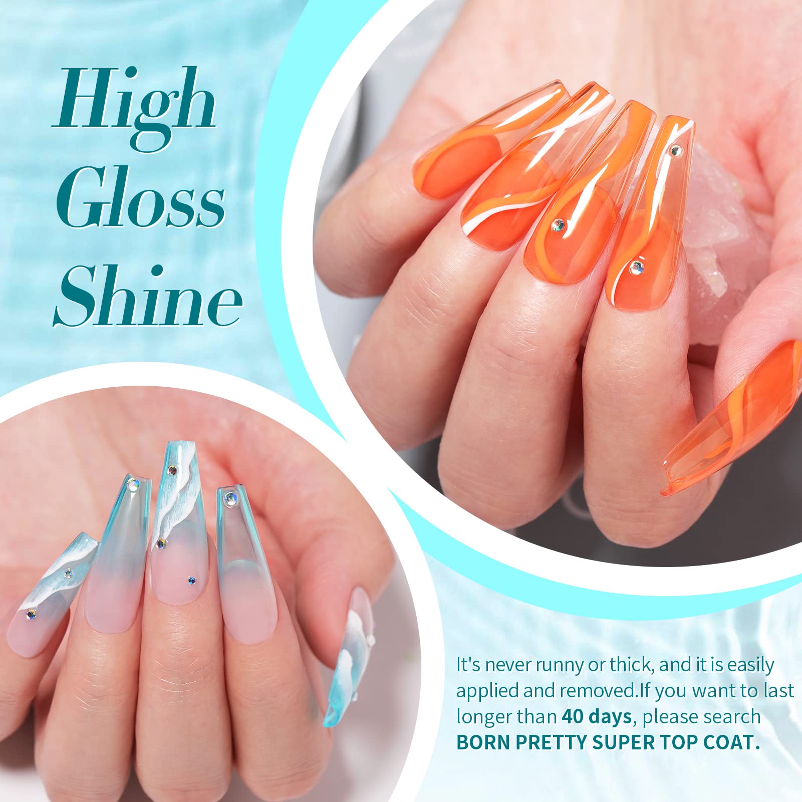 Born Pretty jelly gel nail polish set in yellow pastel for sunny nails
