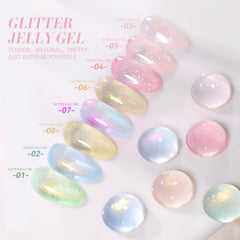 Born Pretty jelly gel nail polish translucent glow adds gentle shine with layers.