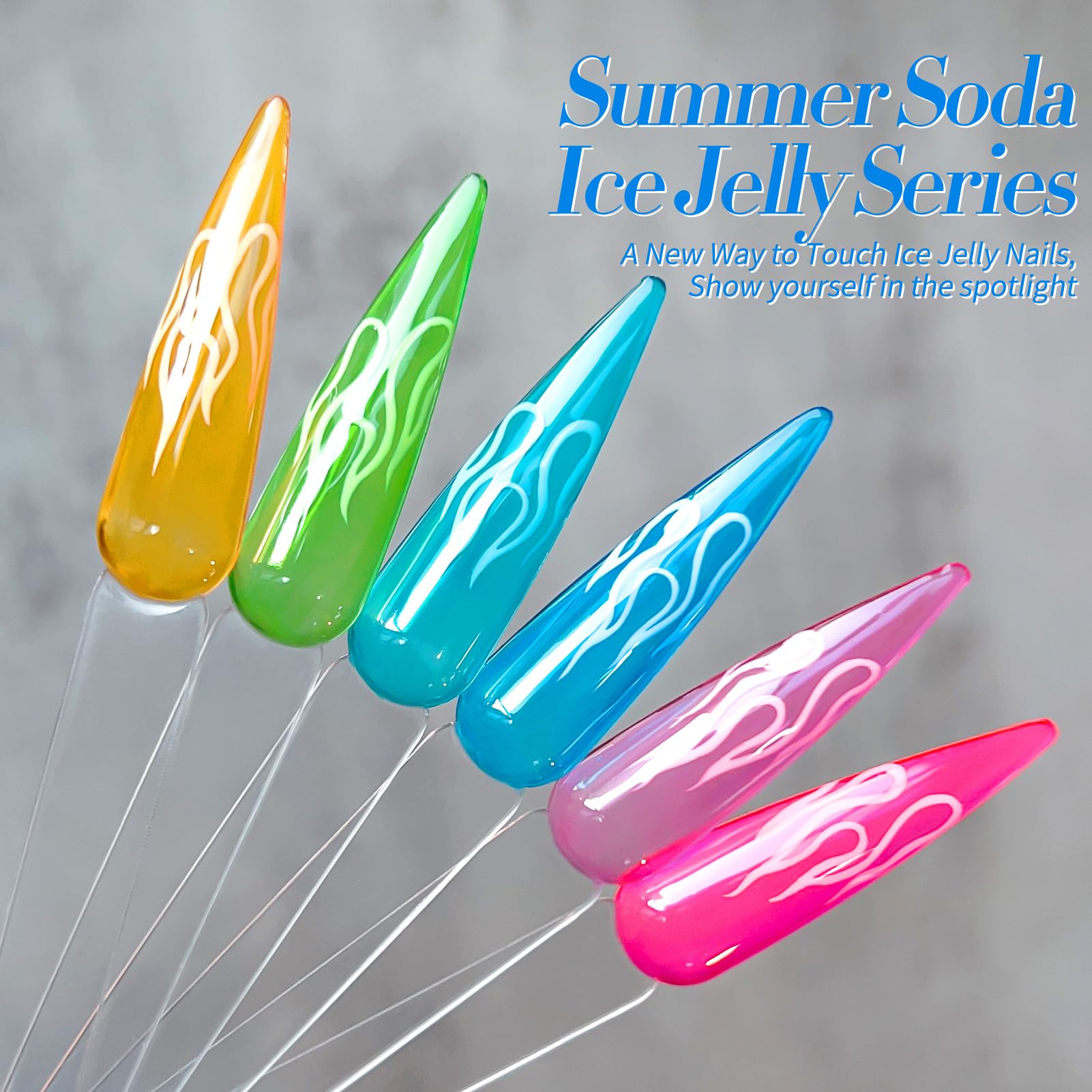 Born Pretty jelly gel nail polish in yellow neon for sunny shine