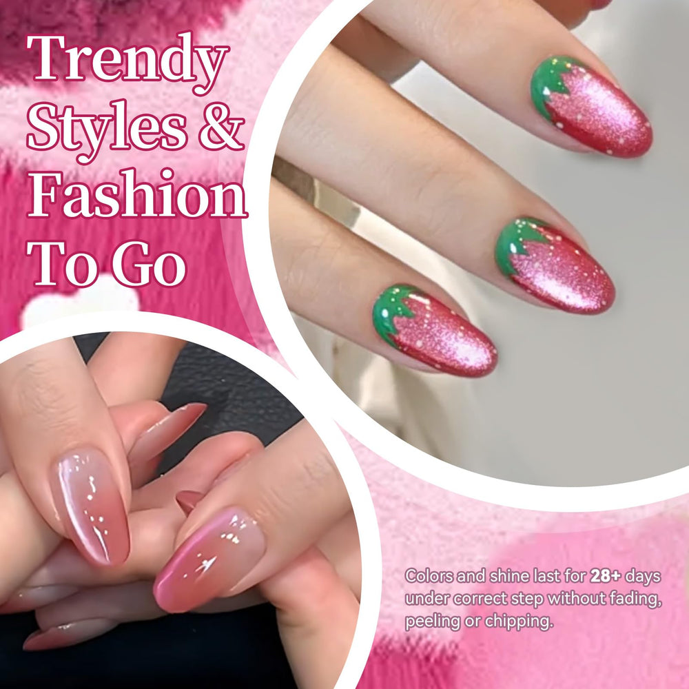 Born Pretty jelly glass crystal red nail polish with bright magnetized effect