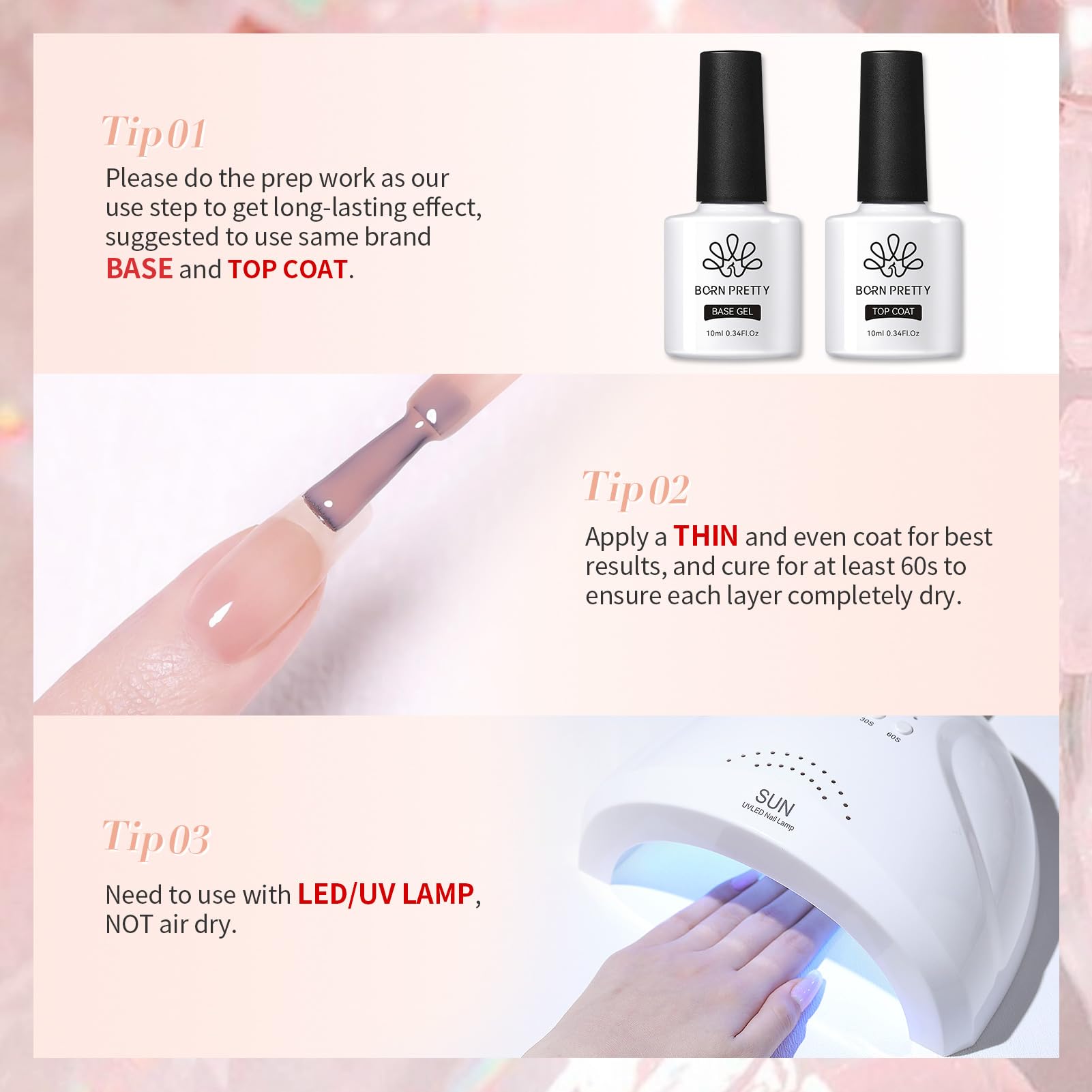 Born Pretty Jelly Nude 15ml bottle is travel-friendly for at-home manicures.