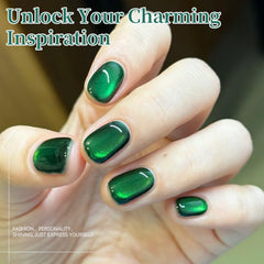 Born Pretty jelly olive emerald glitter polish offering luminous color and versatile nail art.