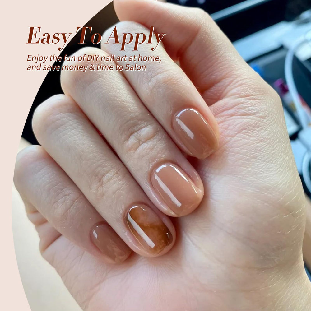 Born Pretty translucent jelly polish adds a subtle glow for everyday shine.