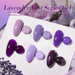 Born Pretty lavender gel polish swatch highlights creamy lavender finish for smooth application