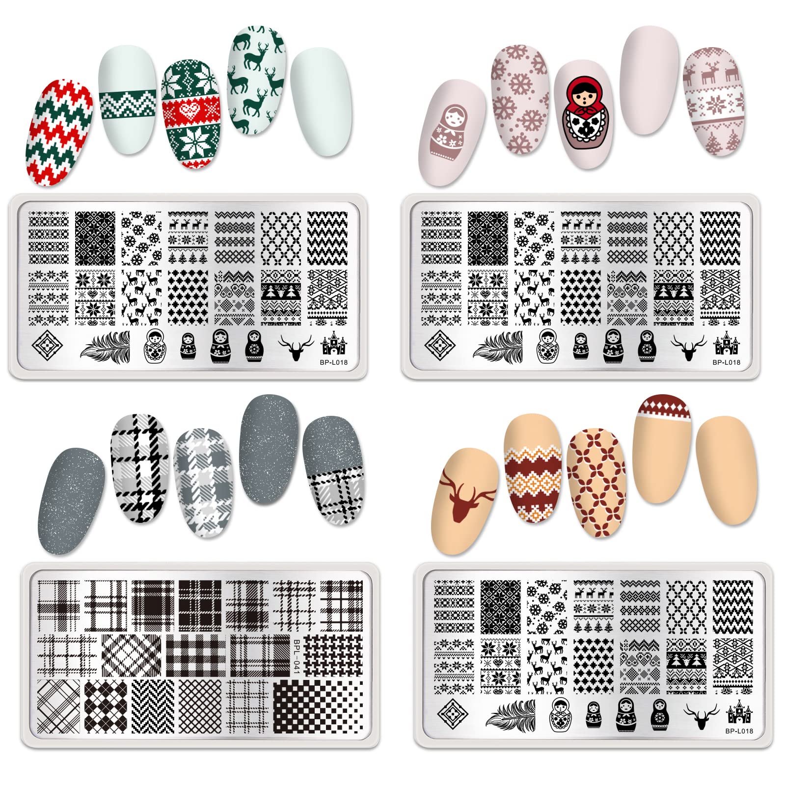 Born Pretty leaves pattern stamping plate for nature-inspired accents