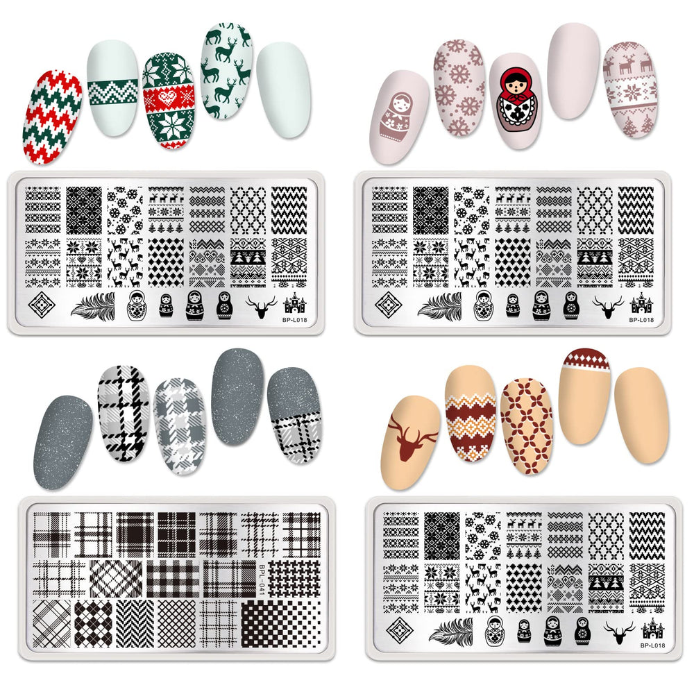 Born Pretty leaves pattern stamping plate for nature-inspired accents