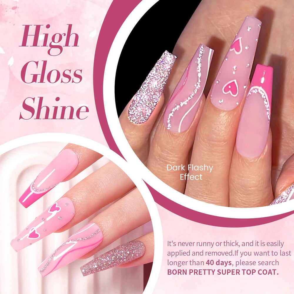 Born Pretty reflective gel nail polish offers long-lasting color with two light modes.