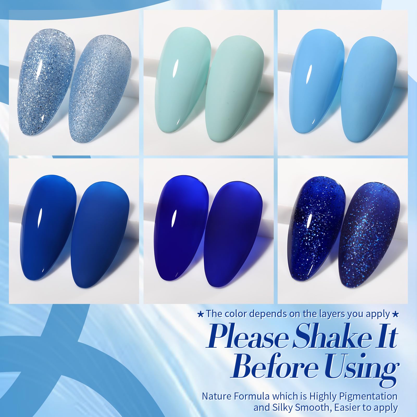 Born Pretty light sky blue gel polish for fresh everyday looks