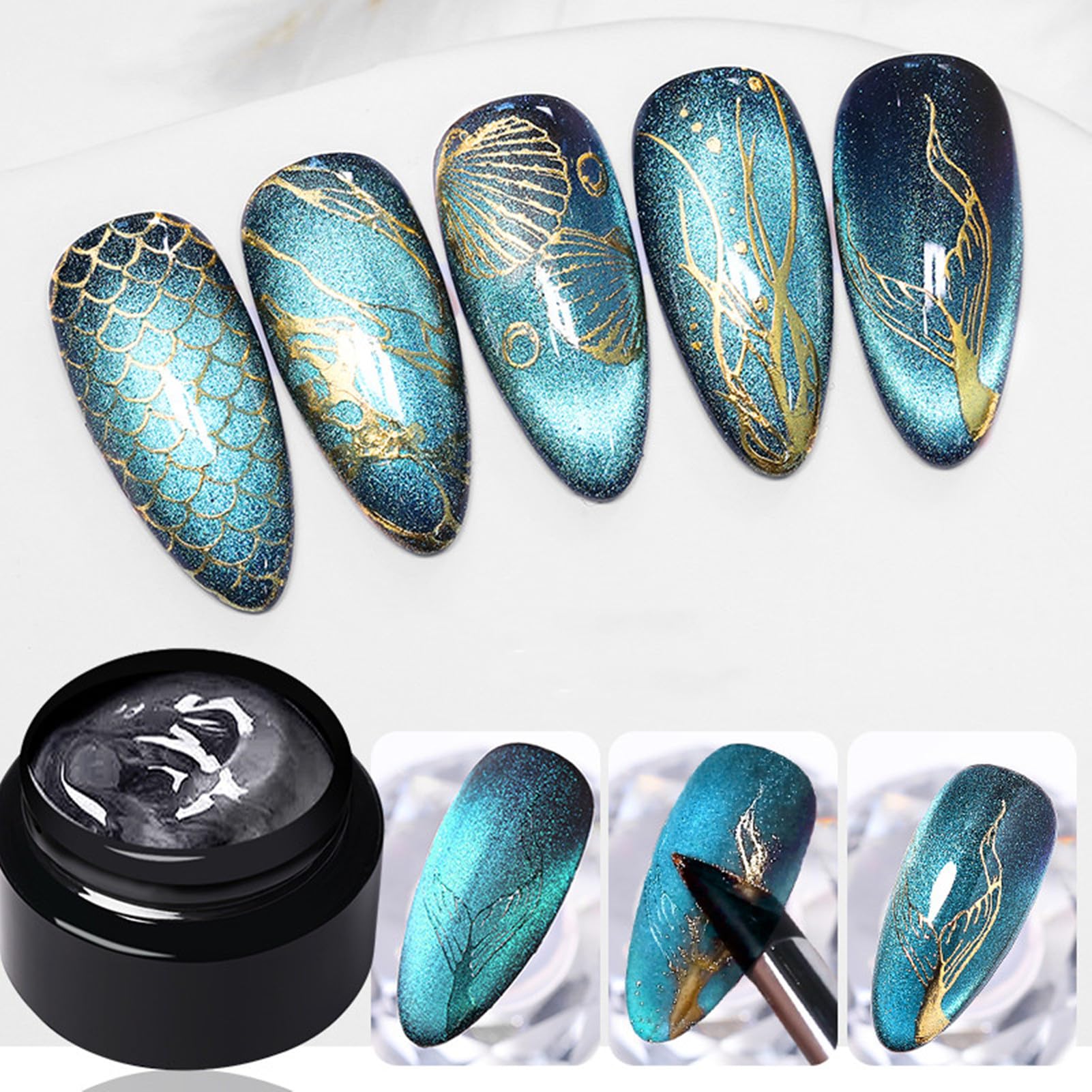 Gift-ready Magician Stamping Top Gel set for nail art lovers.