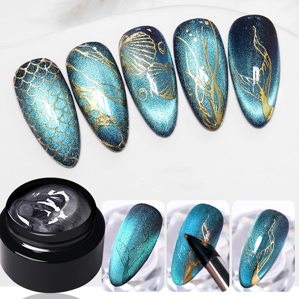 Gift-ready Magician Stamping Top Gel set for nail art lovers.