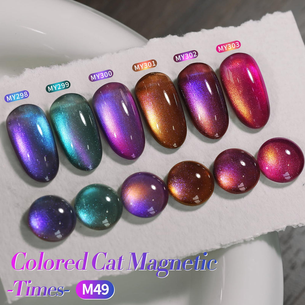 Born Pretty magnetic eye pattern formation shown during application with magnet.
