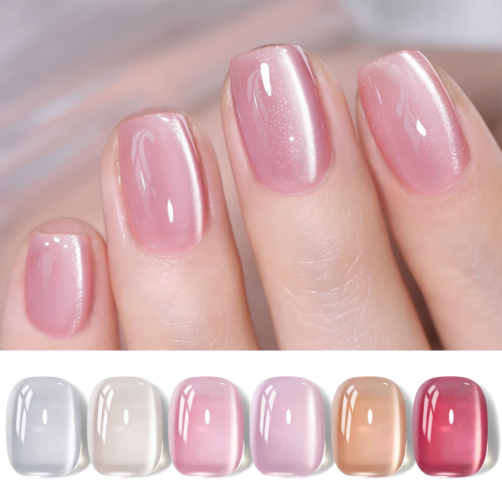 Born Pretty magnetic gel nail polish with water-light cat design for chic nails