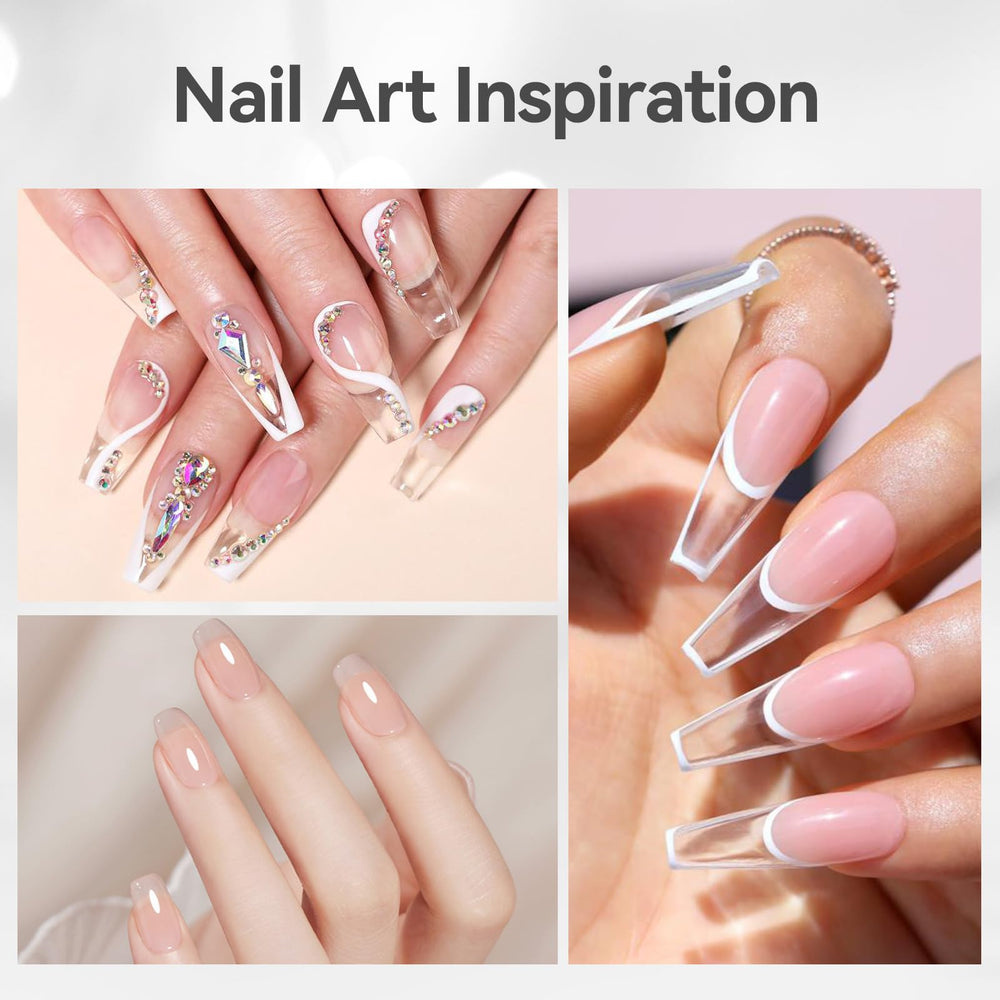 Sleek manicure finish after curing with Born Pretty Builder Gel