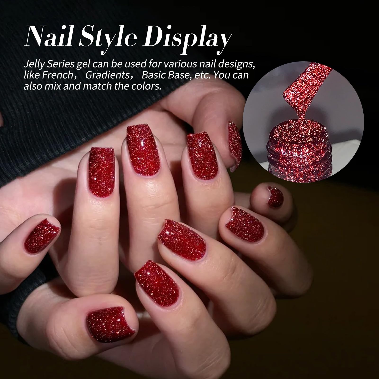 Born Pretty mixed red gel polishes box for versatile looks