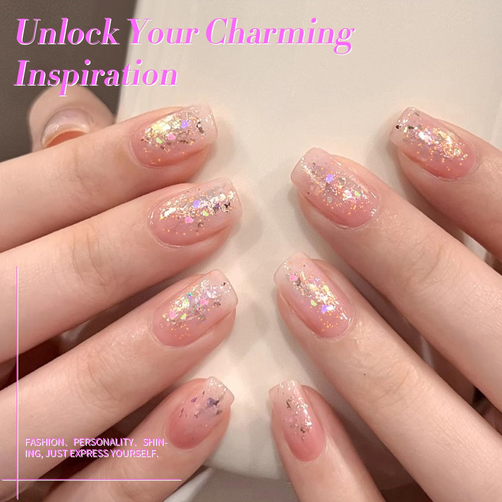 Born Pretty close-up of multicolor sequins highlighting nail art potential