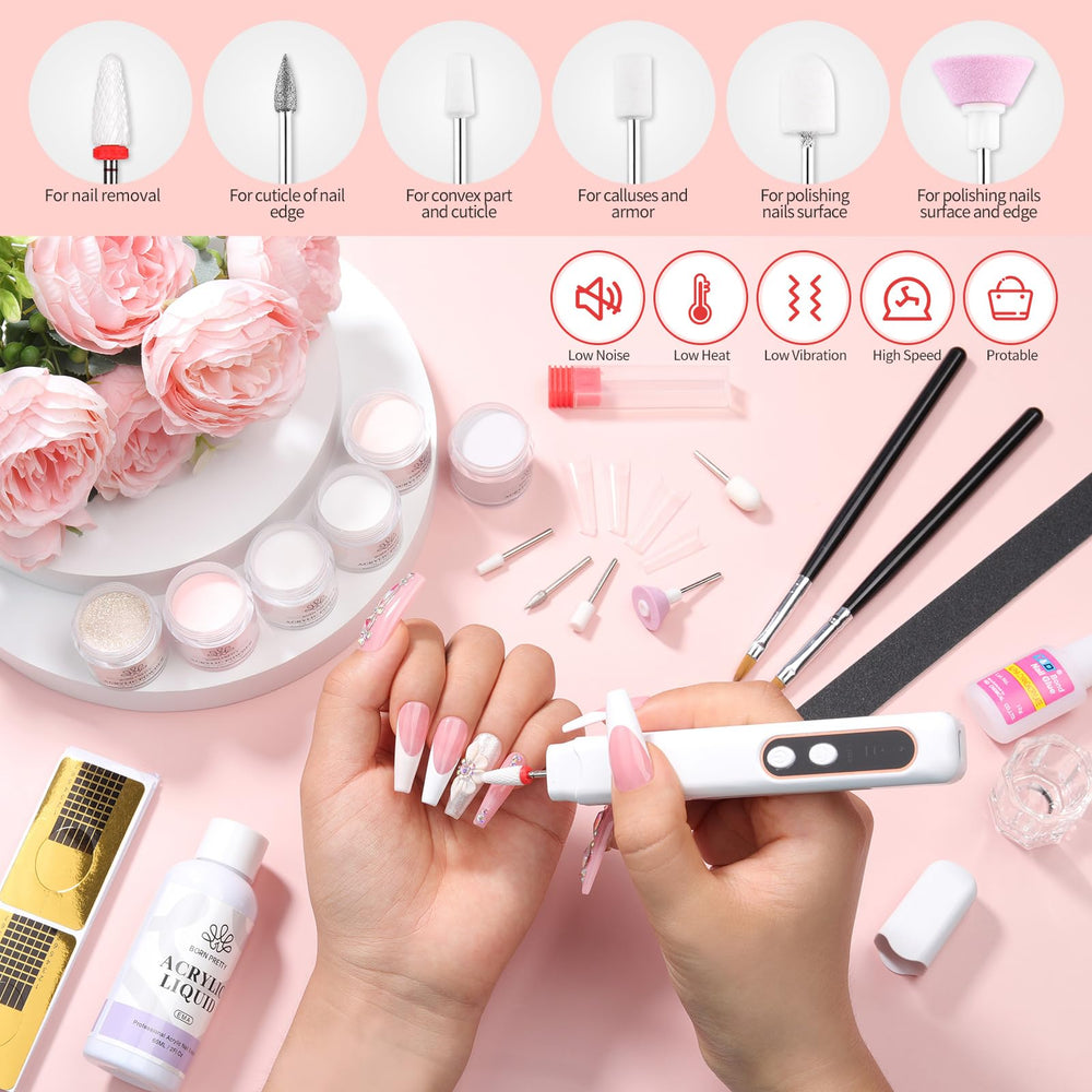 Born Pretty nail drill included saves time with professional-like prep