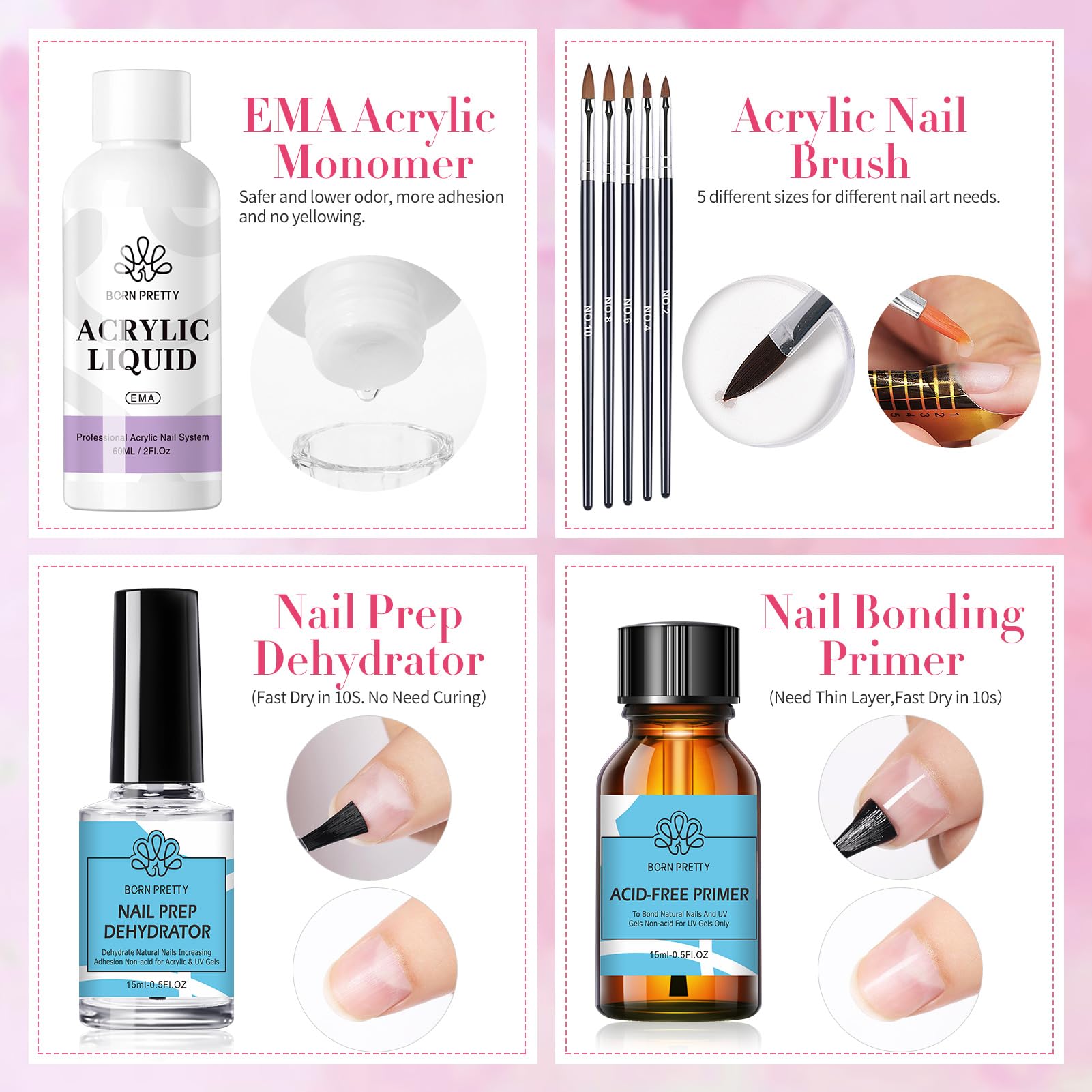 Born Pretty nail forms for shaping and building extensions.