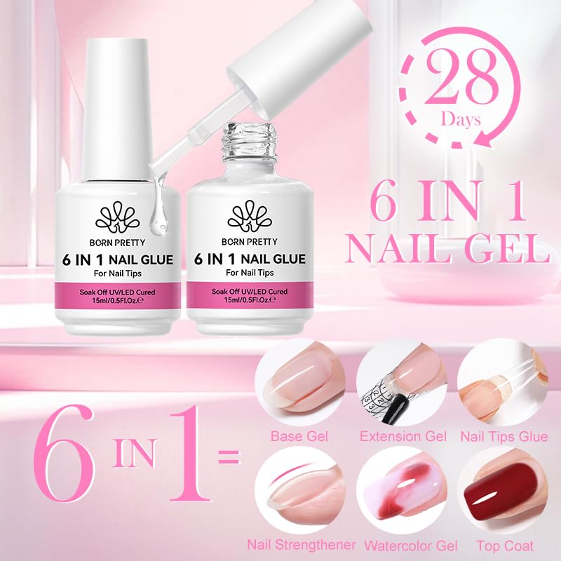 Born Pretty 6-in-1 glue gem adhesion secures rhinestones securely