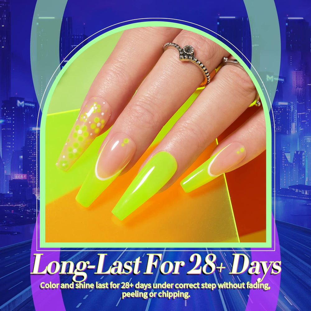 Born Pretty neon glow blue gel polish bottle captures cool tone for summer styles.