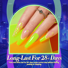 Born Pretty neon glow blue gel polish bottle captures cool tone for summer styles.