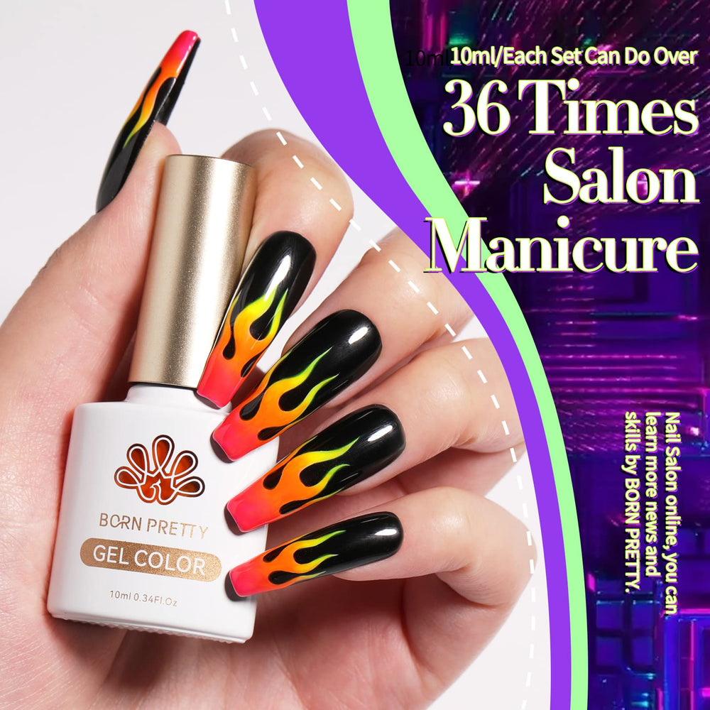 Born Pretty neon glow green gel polish bottle provides fresh lime tones for chic looks.