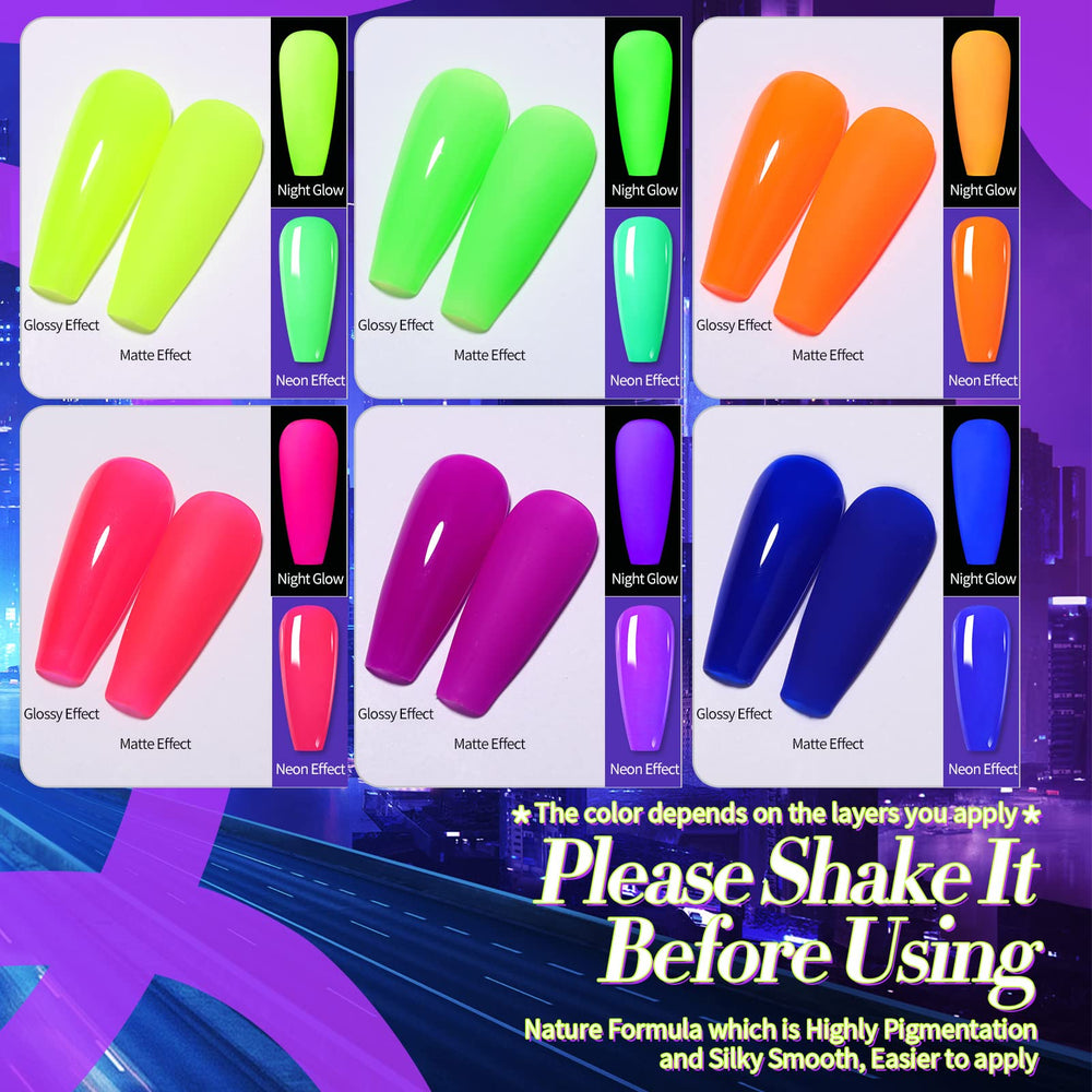 Born Pretty neon glow hot pink gel polish bottle with bright color for statement nails.