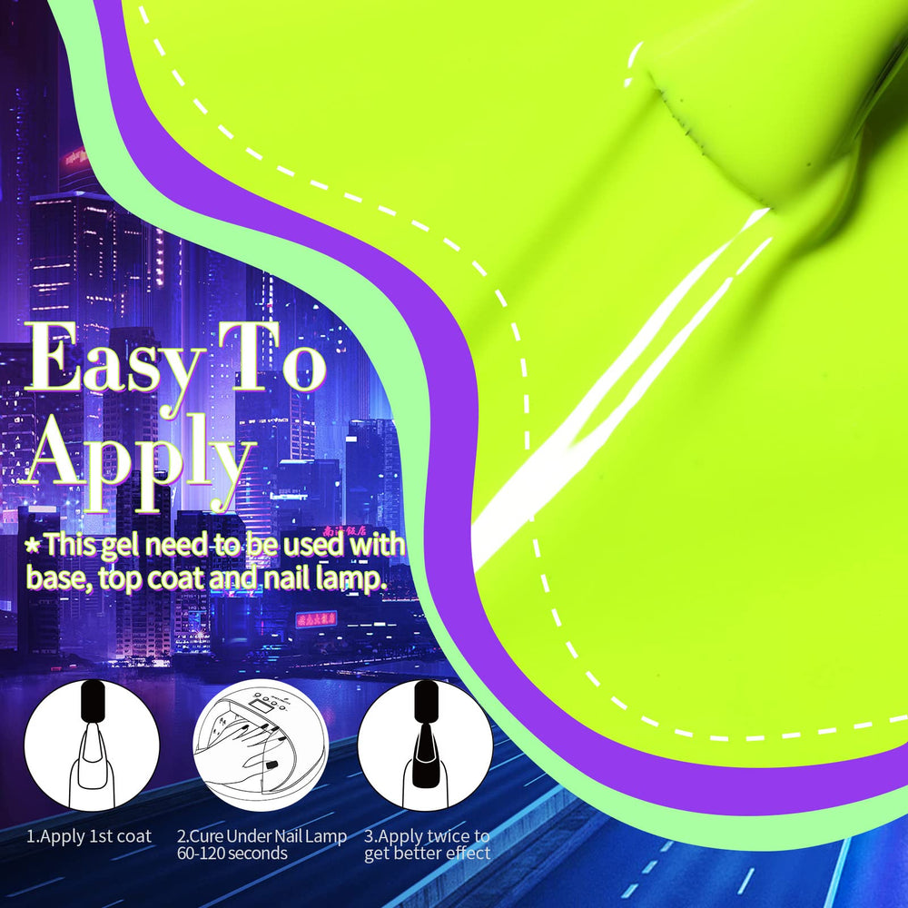 Born Pretty neon glow gel polish bottle close-up highlights premium packaging and smooth brush.
