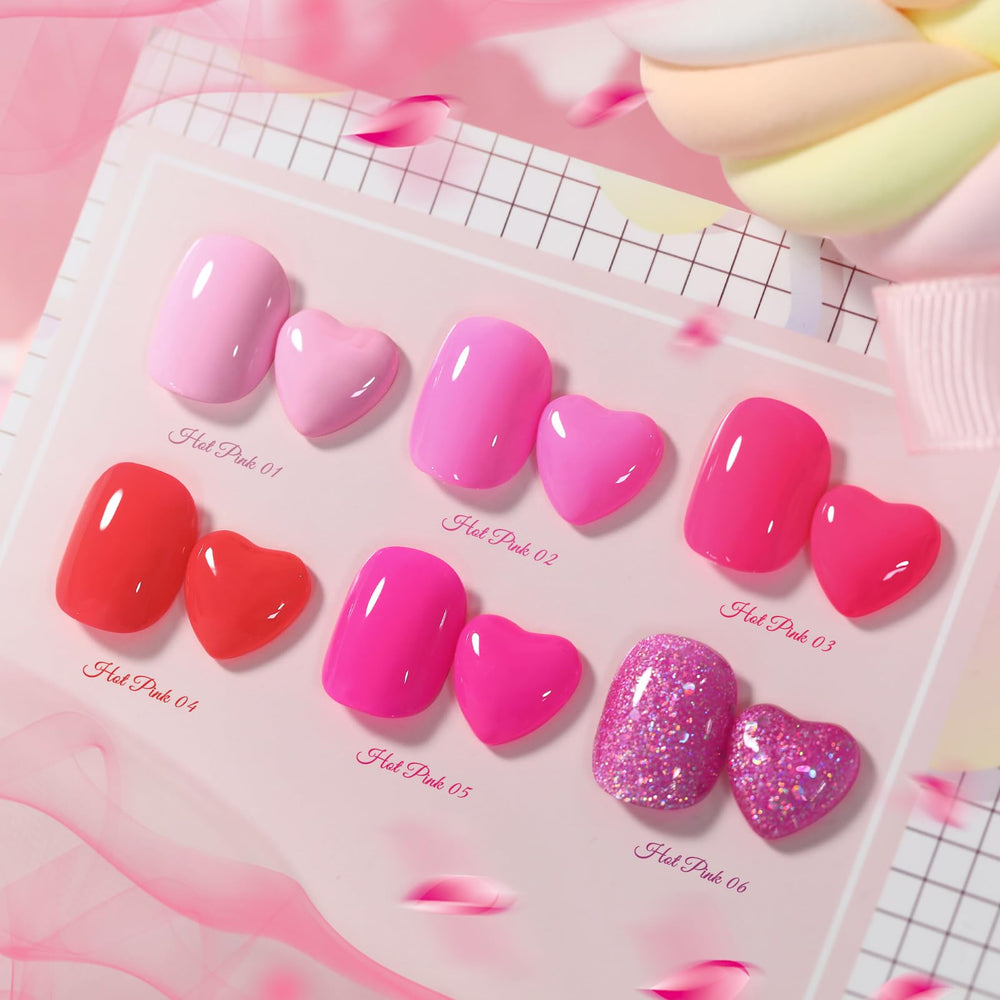 Close-up of Born Pretty neon pink bottle showing rich pigmentation.