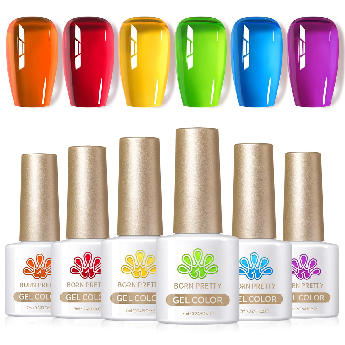 Born Pretty Neon Jelly Red bottle for bold at-home manicure
