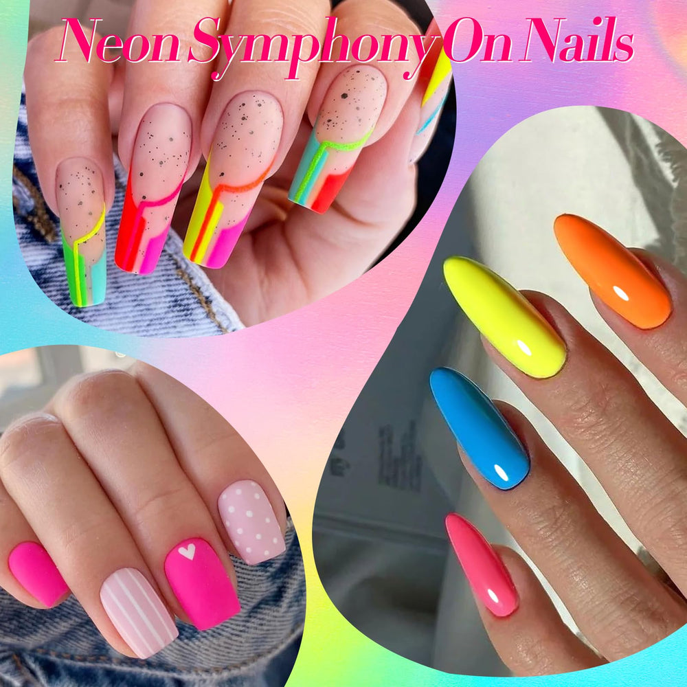 Born Pretty Neon Nail Polish Set blue neon shade for electric designs