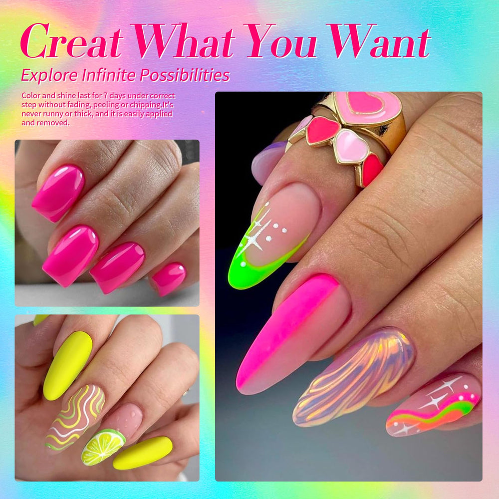 Born Pretty Neon Nail Polish Set green neon shade for fresh, statement nails
