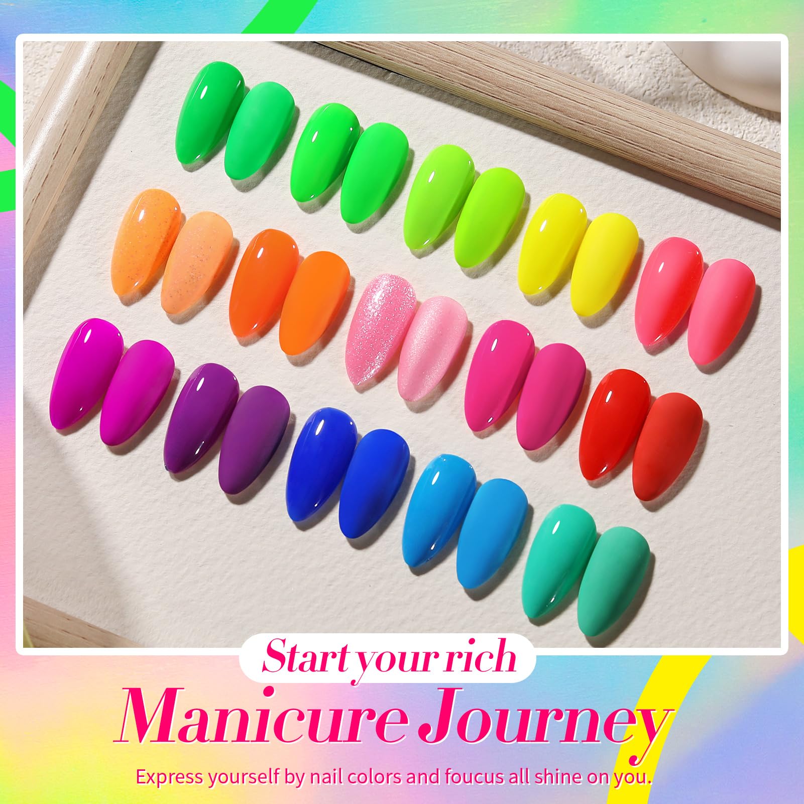 Born Pretty Neon Nail Polish Set hot pink focus for bold color and fast-dry results