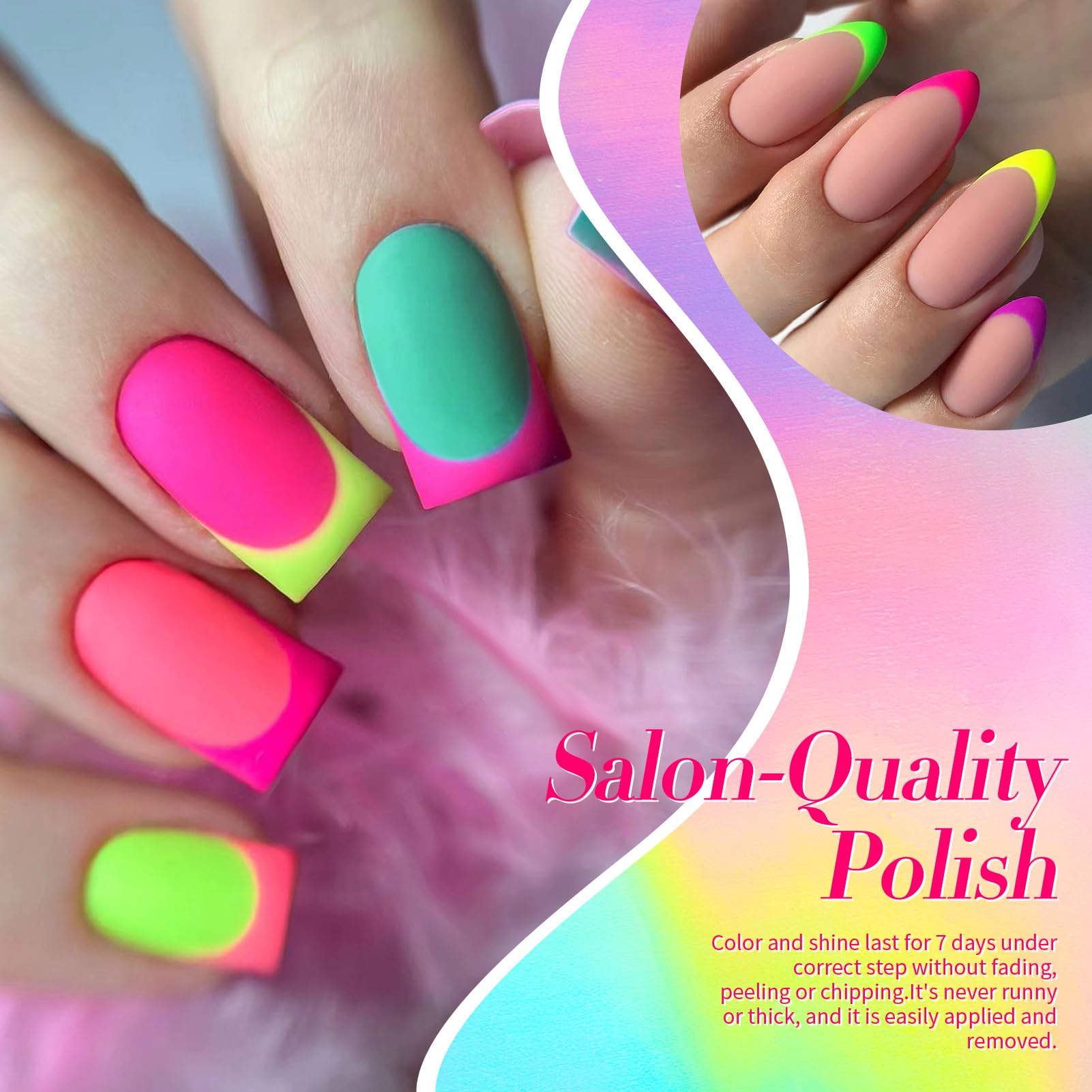 Born Pretty Neon Nail Polish Set yellow shade for sunny, playful manicures