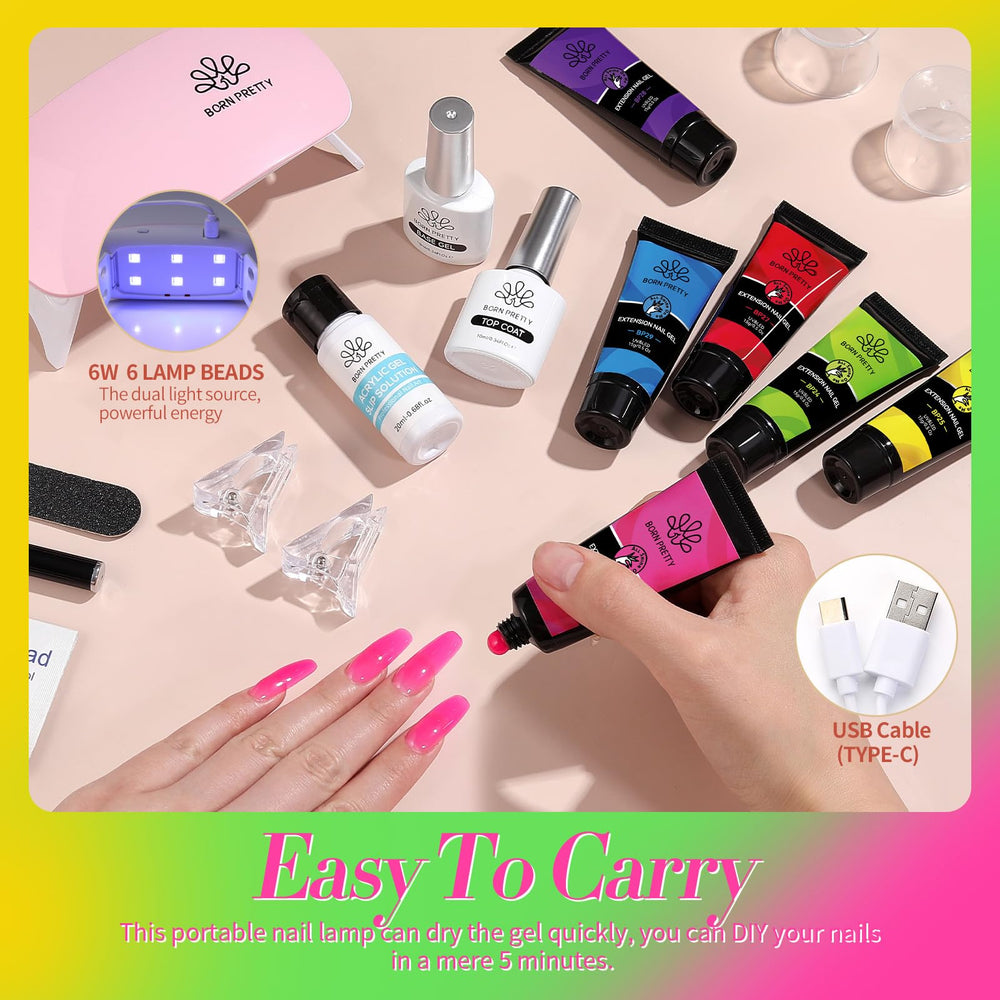 Born Pretty neon pink gel for bold, salon-style nails at home