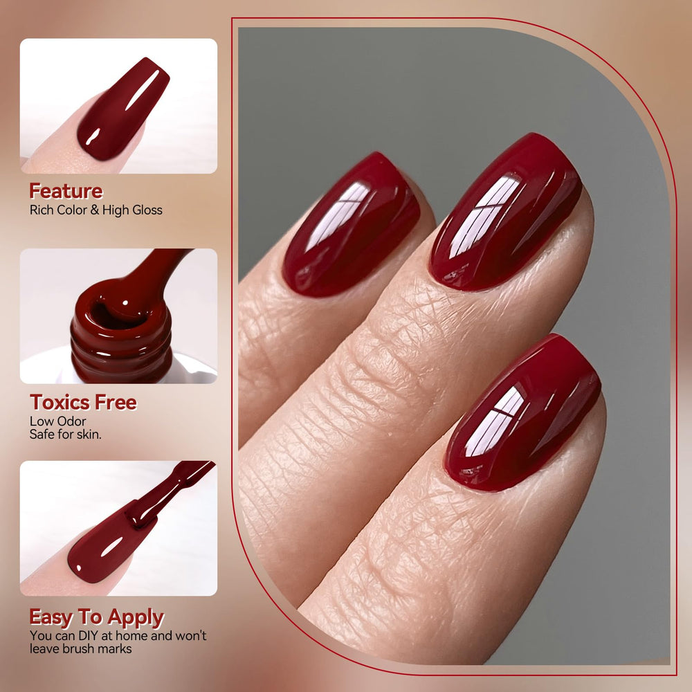 Born Pretty nude gel roasted chestnut bottle showcases a deep autumn hue.