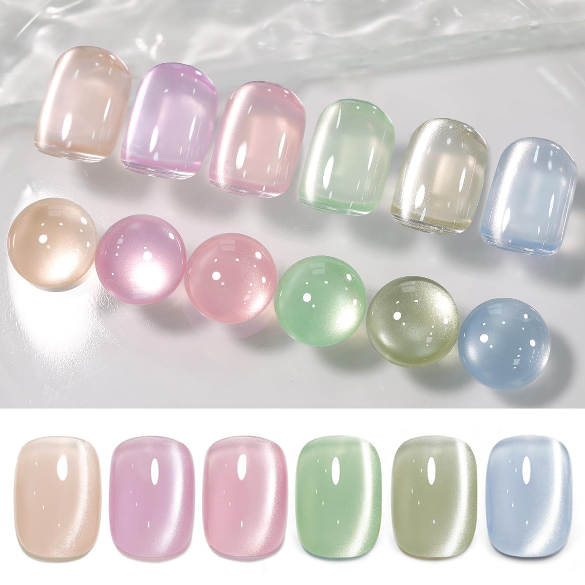 Born Pretty Pastel Magnetic Gel Nail Polish bottles in soft hues for chic manicure