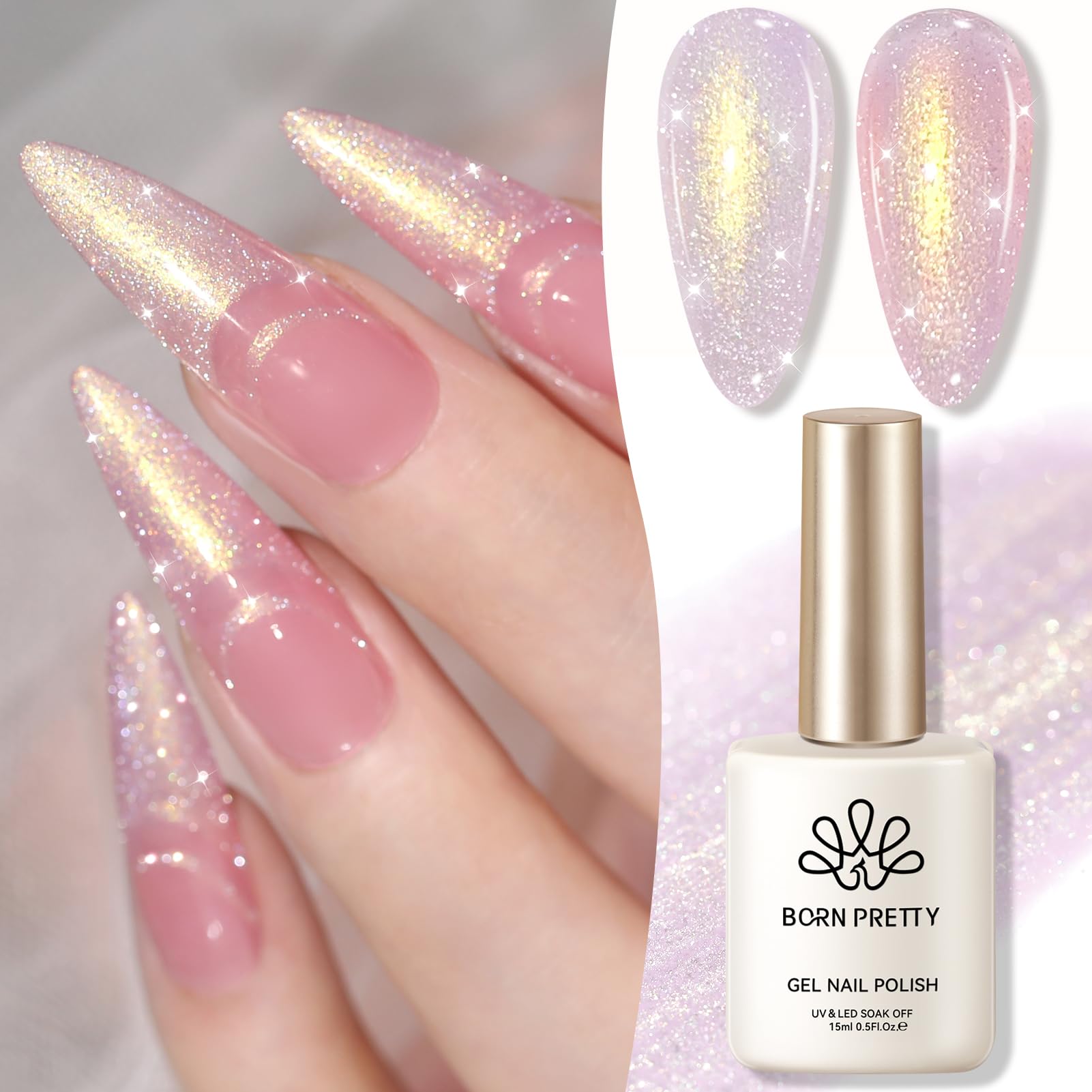 Born Pretty Pearl Gel 15ml bottle suitable for home use