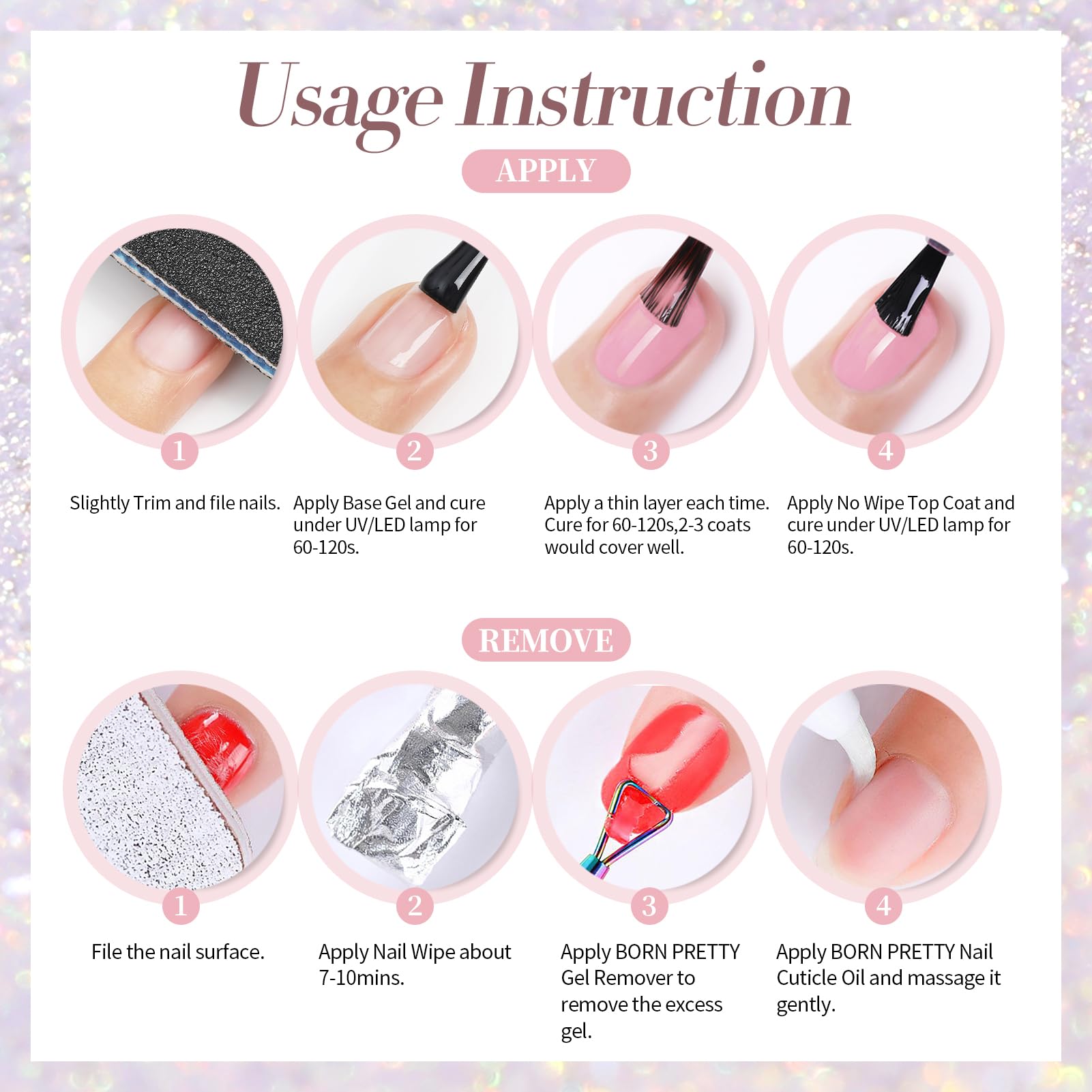 Gift-ready packaging of Born Pretty Pearl Gel nail polish set