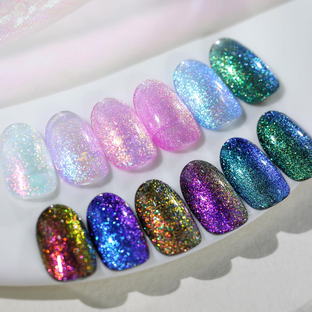 Born Pretty Pearl Gel Nail Polish Mermaid Glitter Gel, durable radiant nails.