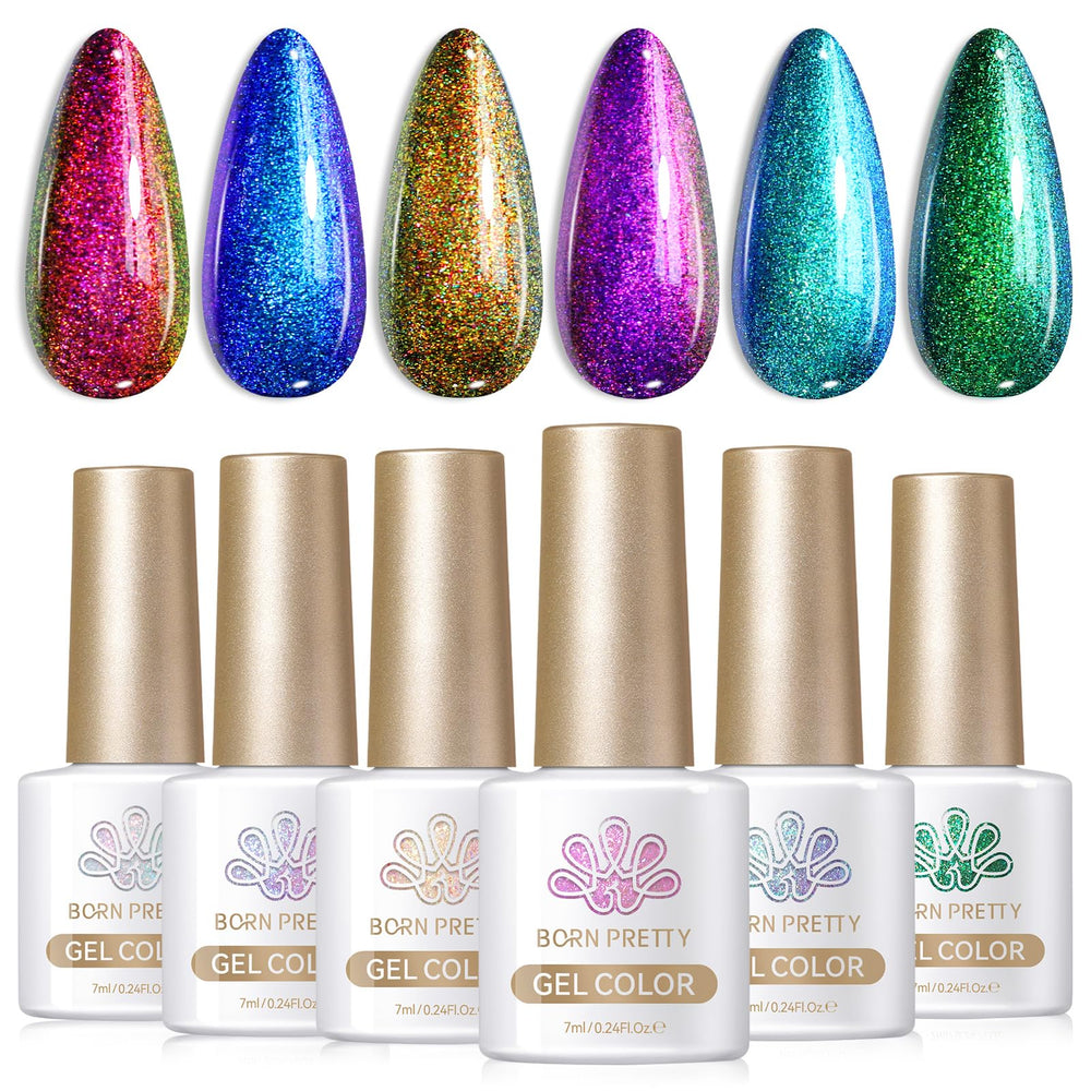 Born Pretty Pearl Gel Nail Polish Shell Glimmer mermaid glitter, pearlescent shine.