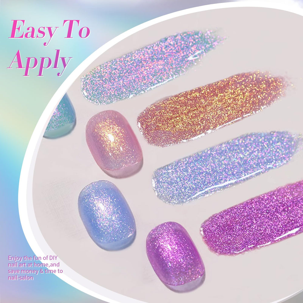 Born Pretty 6-color Pearl Gel Set, versatile manicure options.