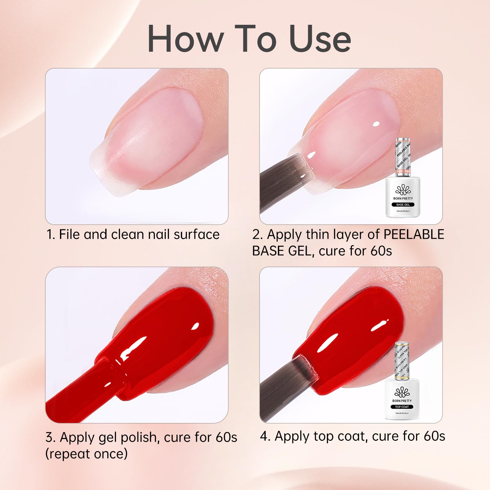 Ideal for nail practice and swatches with easy removal using Born Pretty