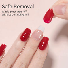 Born Pretty Peel Off Base Gel cures quickly under UV LED for a secure set