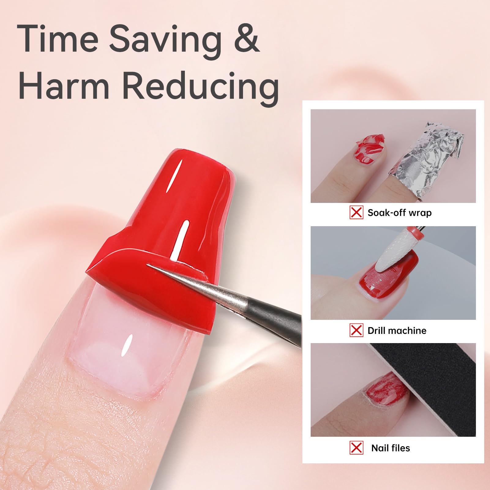 Peel-off finish with Born Pretty Peel Off Base Gel enables easy color changes